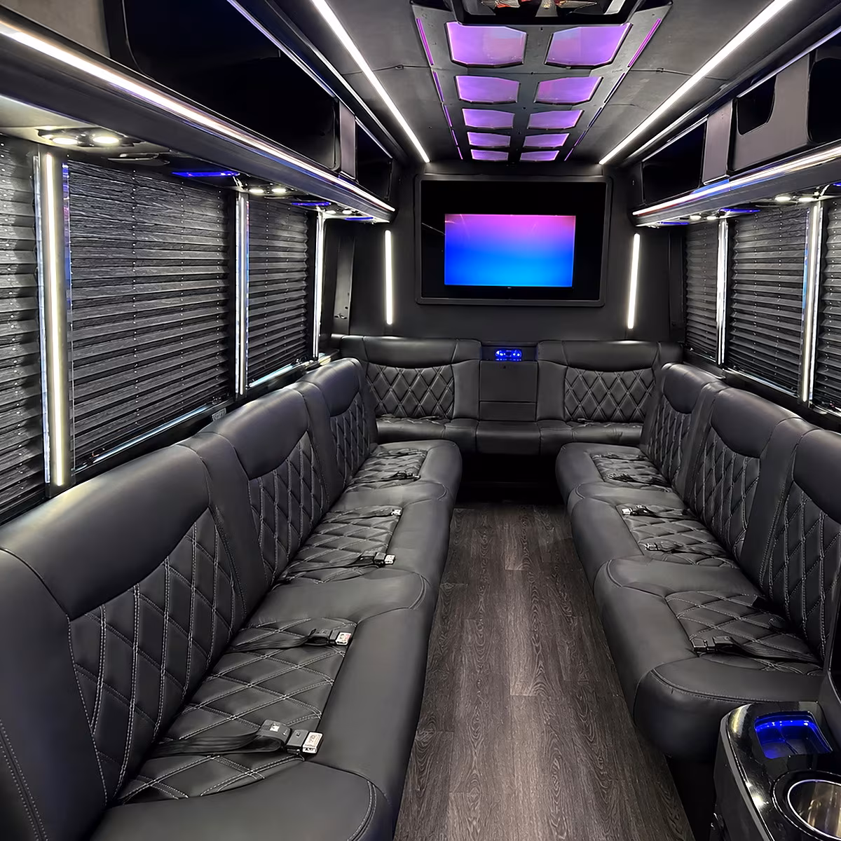 Murfreesboro Bachelor & Bachelorette Transportation party bus interior
