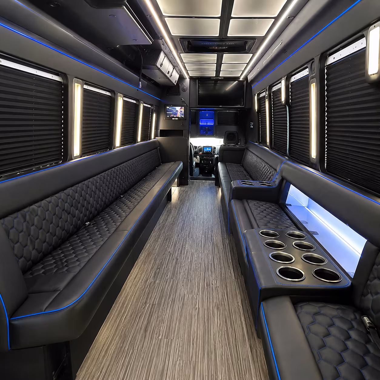 Murfreesboro Private Event Transportation party bus interior