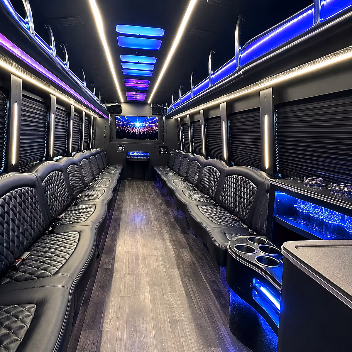 Murfreesboro Prom & Homecoming Transportation party bus interior