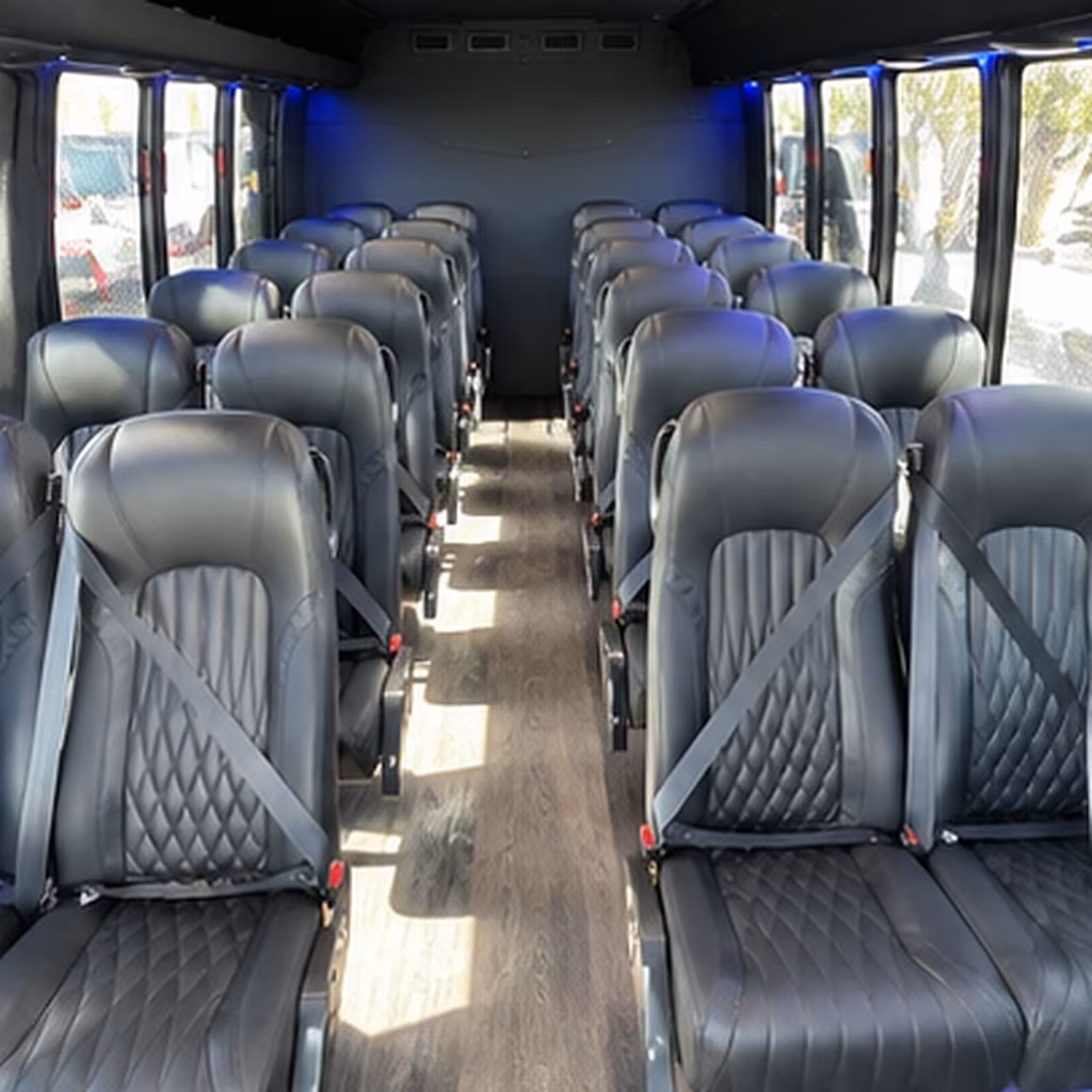 Murfreesboro School Event Transportation party bus interior