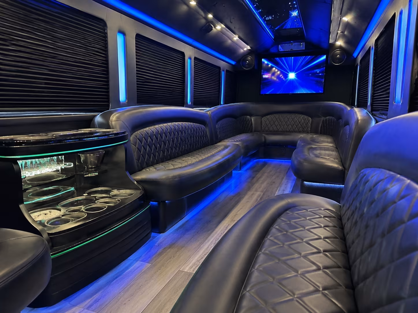 Murfreesboro Sporting Event Transportation party bus interior