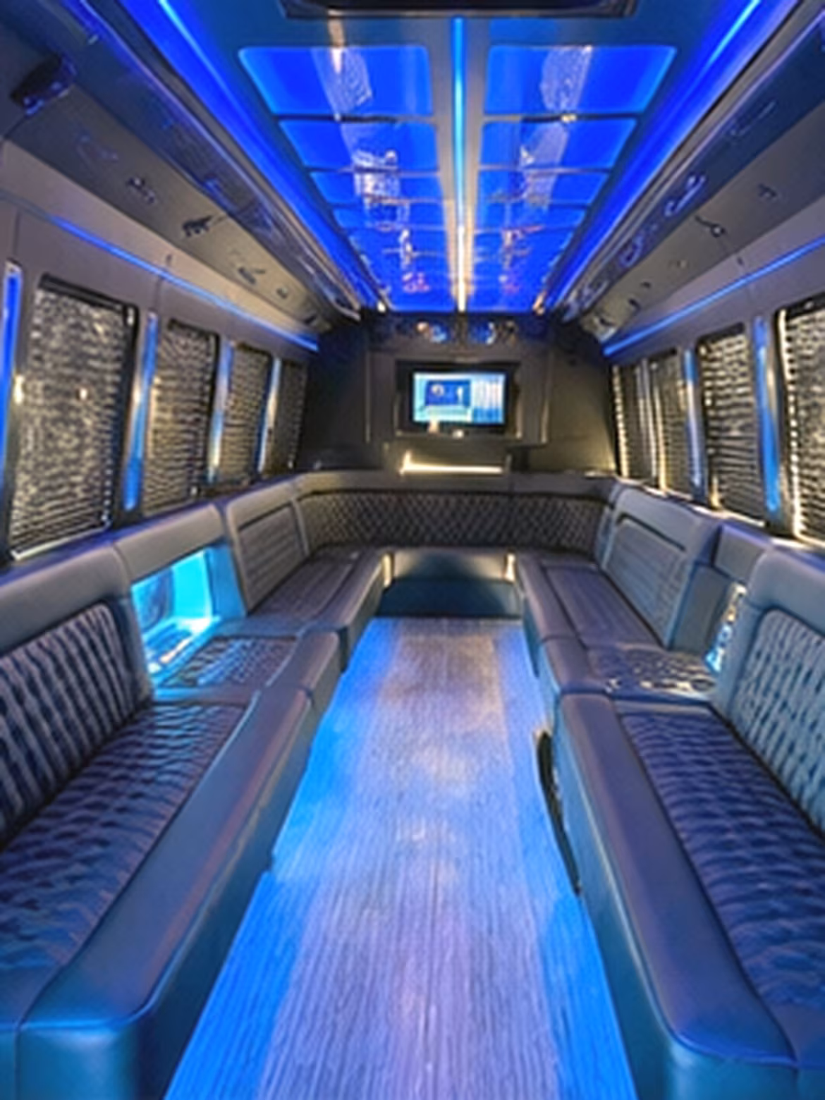 Murfreesboro Wedding Transportation party bus interior