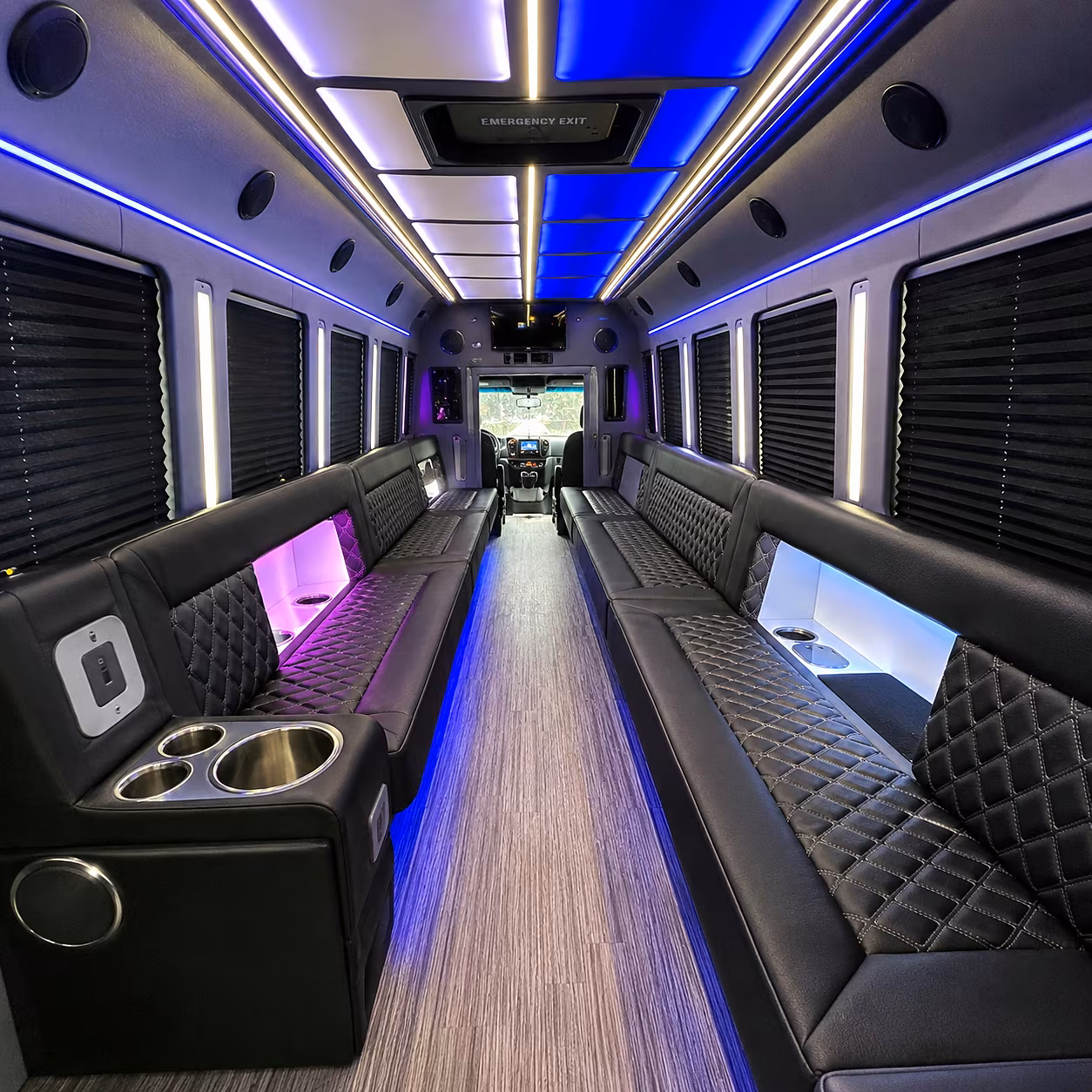 Murfreesboro Wedding Transportation onboard seating