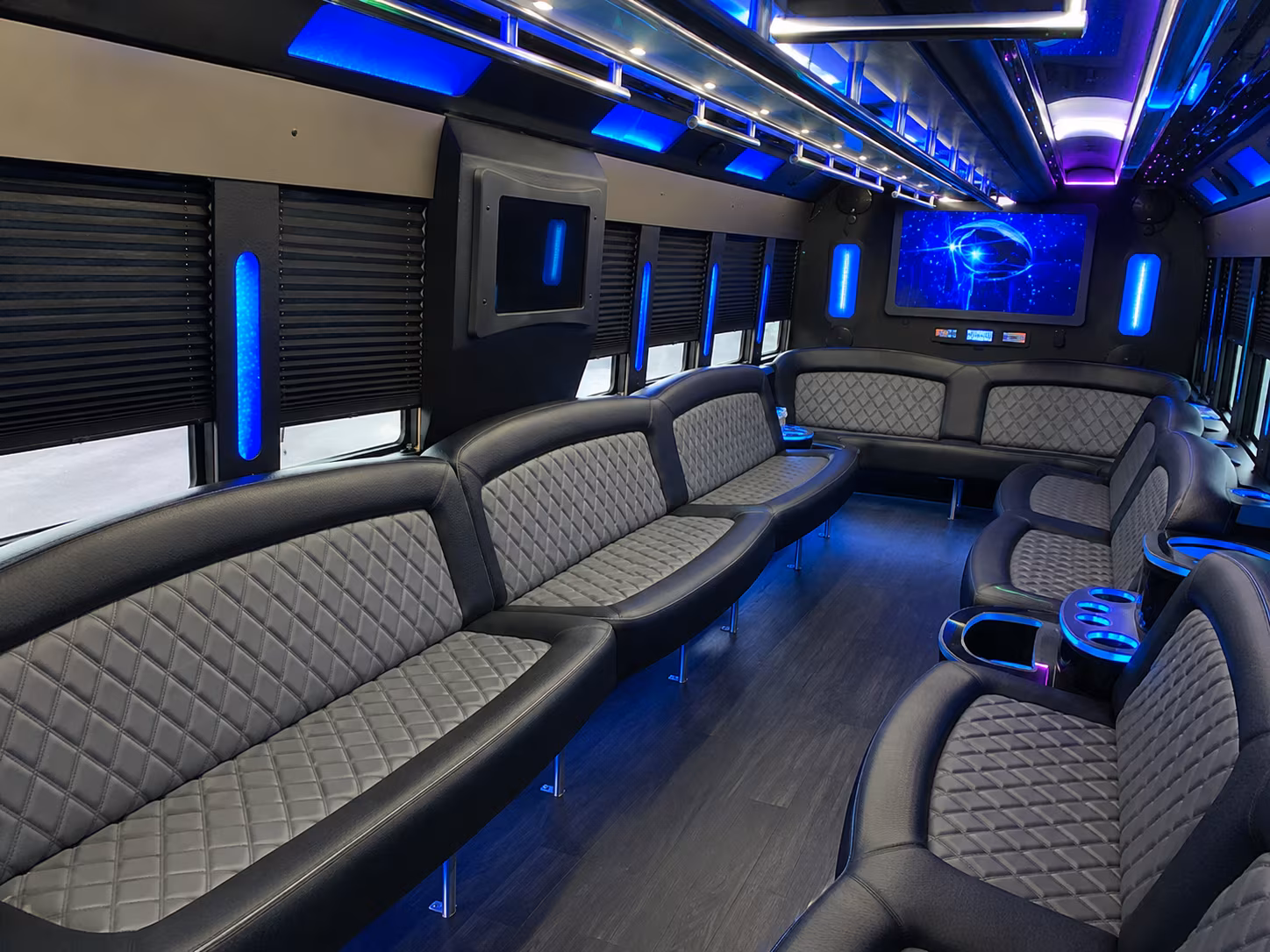 Murfreesboro Wedding Transportation party bus interior