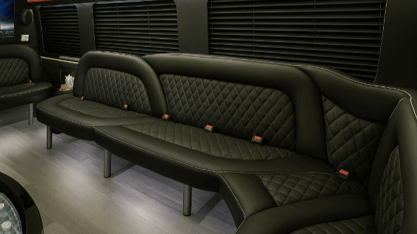 Interior of Charter Bus Company Spring Hill's 15 Passenger Party Bus in Spring Hill