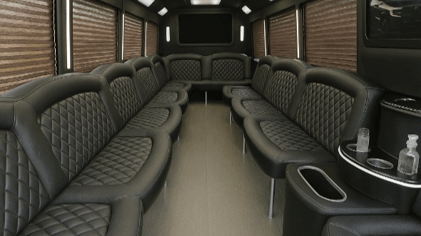 Interior of Charter Bus Company Smyrna's 20 Passenger Party Bus in Smyrna