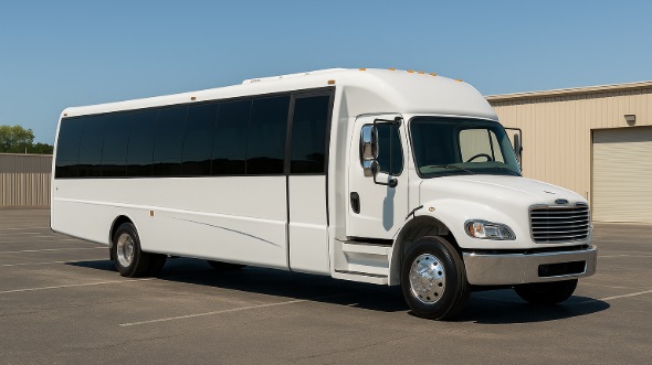 Exterior of Charter Bus Company Hendersonville's 25 Passenger Party Bus in Hendersonville
