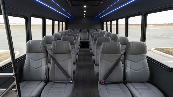 Interior of Charter Bus Company Murfreesboro's 28 Passenger Minibus in Murfreesboro