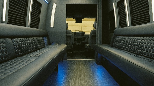 Interior of Charter Bus Company Smyrna's 30 Passenger Party Bus in Smyrna