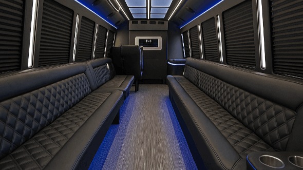30 passenger party bus interior