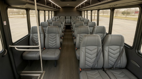 Interior of Charter Bus Company Murfreesboro's 35 Passenger Mini Bus in Murfreesboro