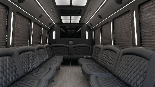 Interior of Charter Bus Company Gallatin's 40 Passenger Party Bus in Gallatin
