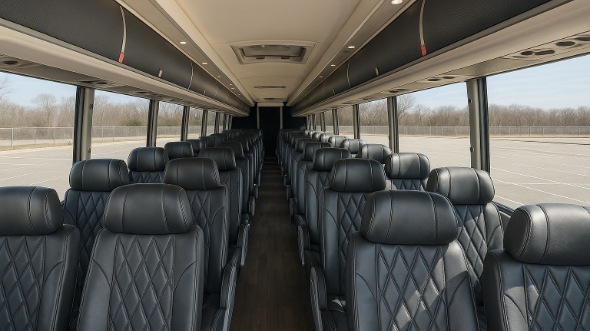 Interior of Charter Bus Company Murfreesboro's 44 Passenger Charter Bus in Murfreesboro