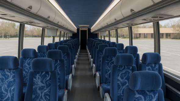 Interior of Charter Bus Company Murfreesboro's 45 Passenger Charter Bus in Murfreesboro