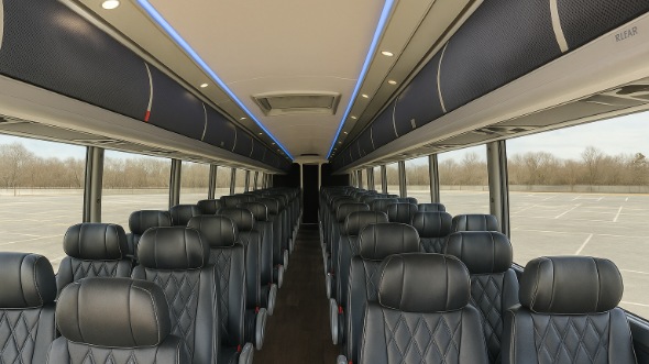 Interior of Charter Bus Company Murfreesboro's 46 Passenger Charter Bus in Murfreesboro