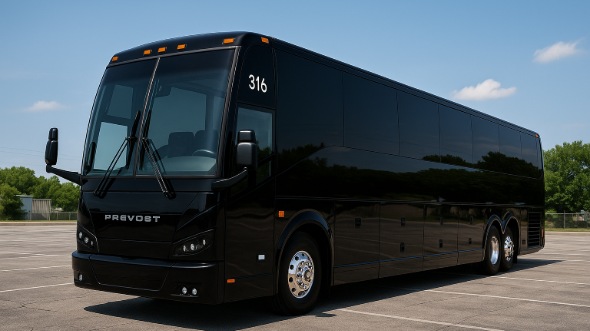 Exterior of Charter Bus Company Hendersonville's 50 Passenger Party Bus in Hendersonville