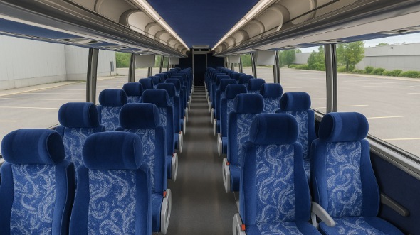 Interior of Charter Bus Company Murfreesboro's 51 Passenger Charter Bus in Murfreesboro