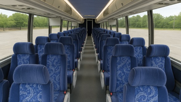 Interior of Charter Bus Company Murfreesboro's 56 Passenger Charter Bus in Murfreesboro