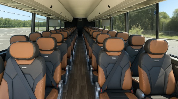 Interior of Charter Bus Company Murfreesboro's ADA Charter Bus in Murfreesboro
